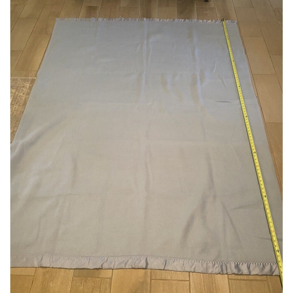 Vintage Polyester Blanket with Satin Trim-Blue  89 x 64